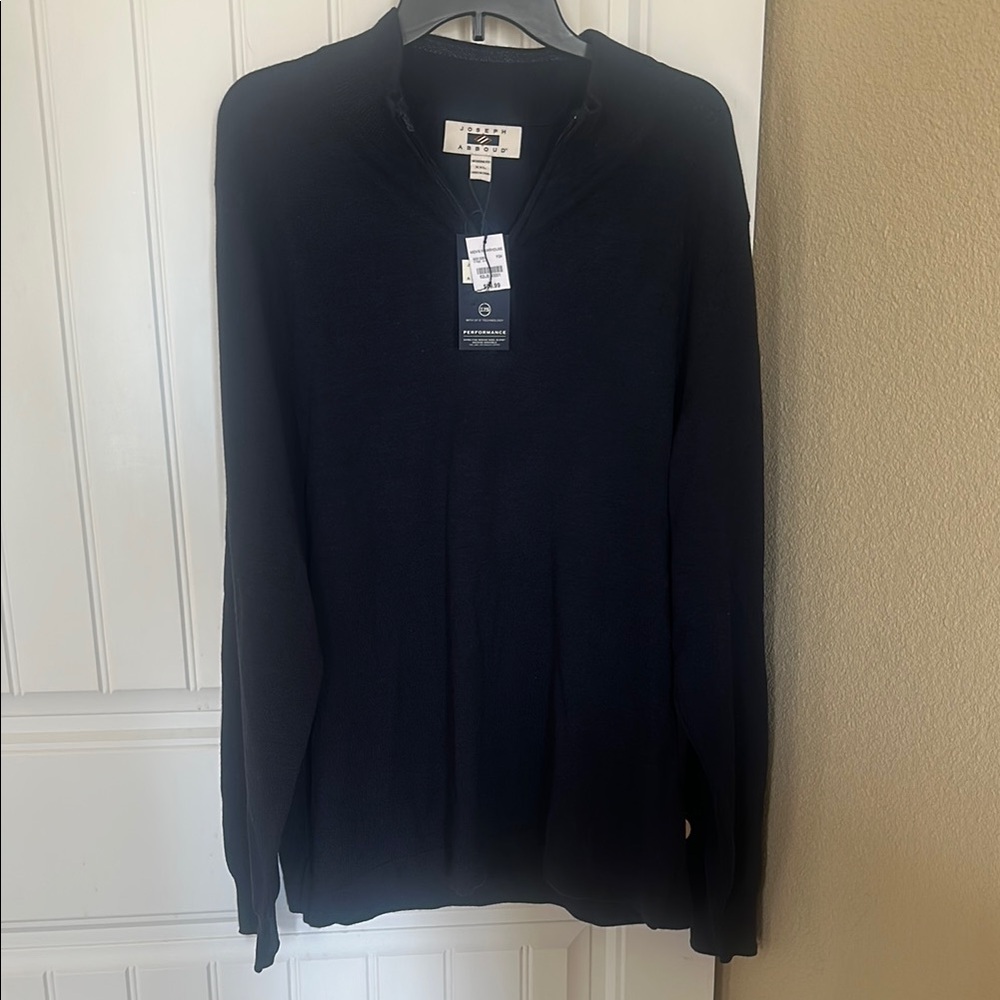 Men's Navy Wool Sweater Joseph Abboud